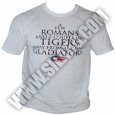 CAGE FIGHTER Roman words tee white