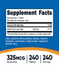 Iodine 325 mcg / 240 Tabs