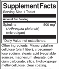 Spirulina 500 mg / 180 Caps