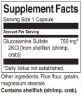 Mega Glucosamine 750 mg / 120 Caps