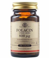 SOLGAR Folacin, Folic Acid 800 mcg / 100 Tabs