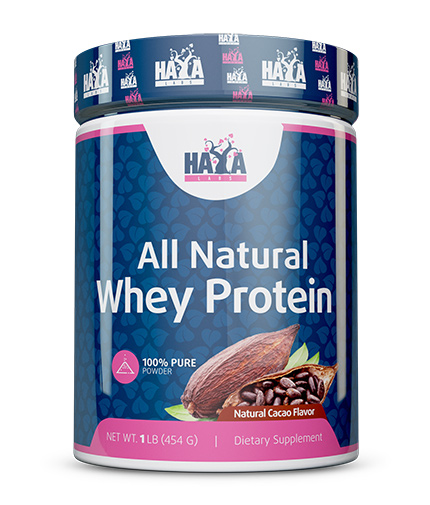 HAYA LABS 100% Pure All Natural Whey Protein  / Natural Cacao 0.454