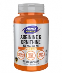 NOW Arginine & Ornithine 500 mg / 250 mg / 100 Vcaps