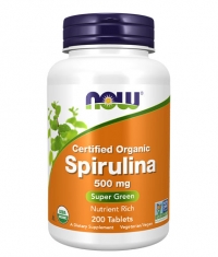 NOW Spirulina 500 mg, Organic / 200 Tabs