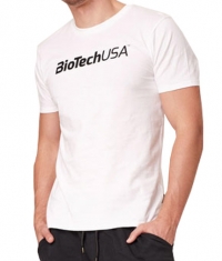 BIOTECH USA FLEX Men's Short Sleeve T-Shirt / White