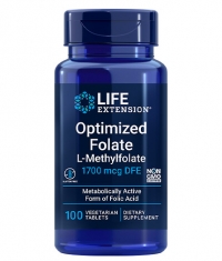 LIFE EXTENSIONS Optimized Folate L-Methylfolate (5-MTHF) / 100 Tabs