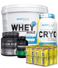PROMO STACK Black Blood CAF+ Extreme + Tribooster + Cryo Cell + Whey Protein Build 2.0 + 12 CellUp Drinks