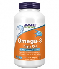 NOW Omega-3, Molecularly Distilled / 200 Fish Gelatin Softgels