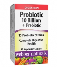 WEBBER NATURALS Probiotic 10 Billion + Prebiotics / 90 VCaps