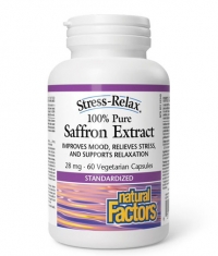 NATURAL FACTORS Stress Relax 100% Pure Saffron Extract 28 mg / 60 Vcaps