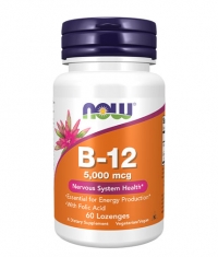 NOW Vitamin B-12 5000 mcg with Folic Acid / 60 Lozenges