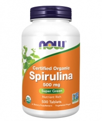 NOW Spirulina 500 mg, Organic / 500 Tabs