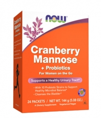 NOW Cranberry Mannose + Probiotics / 24 Packets