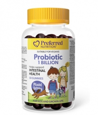 NATURAL FACTORS Probiotic 1 Billion for Kids and Grown-ups / Mixed Berry / 50 Gummies