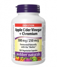 WEBBER NATURALS Apple Cider Vinegar 500 mg + Chromium 250 mcg / 120 Vcaps