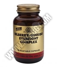 SOLGAR Bilberry Ginkgo Eyebright Complex 60 Caps.
