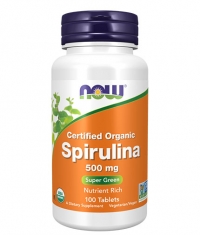 NOW Spirulina 500 mg, Organic / 100 Tabs