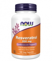 NOW Natural Resveratrol / Mega Potency / 200 mg / 120 Vcaps